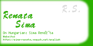 renata sima business card